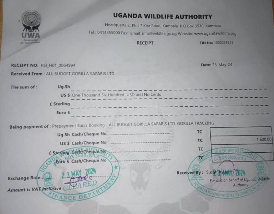 Gorilla Trekking Permit in Uganda